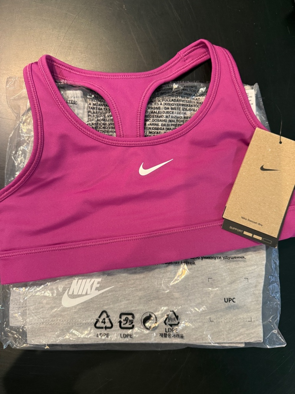 Nike Bundle Pink Racerback Sports Bra and Jersey shorts NWT